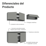 Combo de Cocina Flotante 200cm Gris Nice Madesa 02