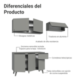 Combo de Cocina 200cm Gris Nice Madesa 03