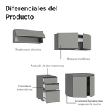 Combo de Cocina Flotante 200cm Gris Nice Madesa 05