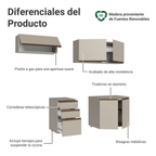 Cocina Compacta 200 cm Crema Nice Madesa