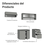 Combo de Cocina Flotante 200cm Gris Nice Madesa 11