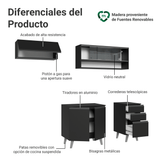 Cocina Compacta 200 cm Negro Nice Madesa 14