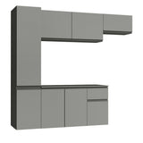 Cocina Compacta 220 cm Sin Patas Nice Gris 02