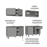 Combo Completo de Cocina 240 cm Gris Nice Madesa 02