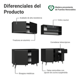 Combo completo de Cocina 260 cm Negro Nice Madesa 03