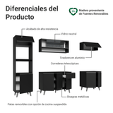 Combo completo de Cocina 260 cm Negro Nice Madesa 01