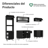 Combo completo de Cocina 260 cm Negro Nice Madesa 02