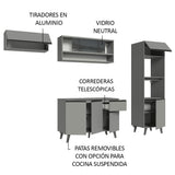 Combo Completo de Cocina 260 cm Gris Nice Madesa 03