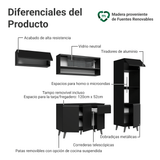 Combo completo de Cocina 260 cm Negro Nice Madesa 03