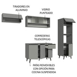Combo Completo de Cocina 260 cm Gris Nice Madesa 04