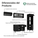 Combo completo de Cocina 260 cm Negro Nice Madesa 04