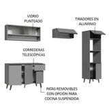 Combo Completo de Cocina 260 cm Gris Nice Madesa 09