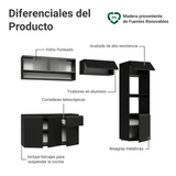 Combo Completo de Cocina 260 cm Flotante Negro Nice Madesa 11