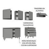 Combo Completo de Cocina 260 cm Gris Nice Madesa 12