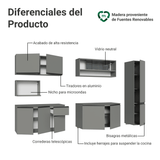 Combo completo de Cocina 280 cm Flotante Gris Nice Madesa 05