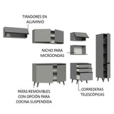 Combo Completo de Cocina 300 cm Gris Nice Madesa 05