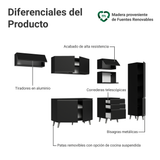 Combo Completo de Cocina 300 cm Negro Nice Madesa 05