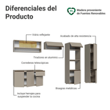 Combo de Cocina 300 cm Sin Patas Nice Crema 07