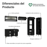 Combo Completo de Cocina 300 cm Negro Nice Madesa 08