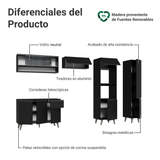 Combo Completo de Cocina 300 cm Negro Nice Madesa 09