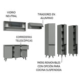Combo Completo de Cocina 320 cm Gris Nice Madesa 02