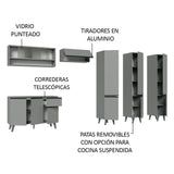 Combo Completo de Cocina 320 cm Gris Nice Madesa 03
