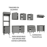 Combo Completo de Cocina 320 cm Gris Nice Madesa 06