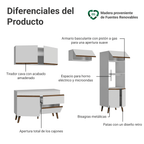 Combo completo de Cocina 260 cm Blanco Pieta Madesa
