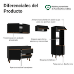 Combo completo de Cocina 260 cm Negro Pieta Madesa