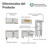 Mueble de Cocina Completa Pieta 310 cm 11 Puertas 1 Cajón (Con Mesada) Blanco 02 Madesa