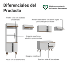 Combo completo de Cocina 330 cm Blanco Pieta Madesa