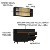 Combo de Cocina Compacta 120cm Reims Negro 01
