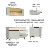 Combo de Cocina Madesa Reims 190cm Blanco 01