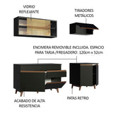 Combo de Cocina Compacta 190cm Reims Negro 01