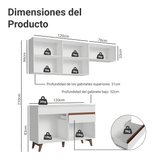 Cocina Compacta 190 cm Reims Blanco 04