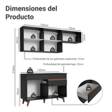 Cocina Compacta 190 cm Reims Negro 04
