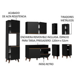 Combo completo de Cocina 235cm Negro Reims Madesa 02