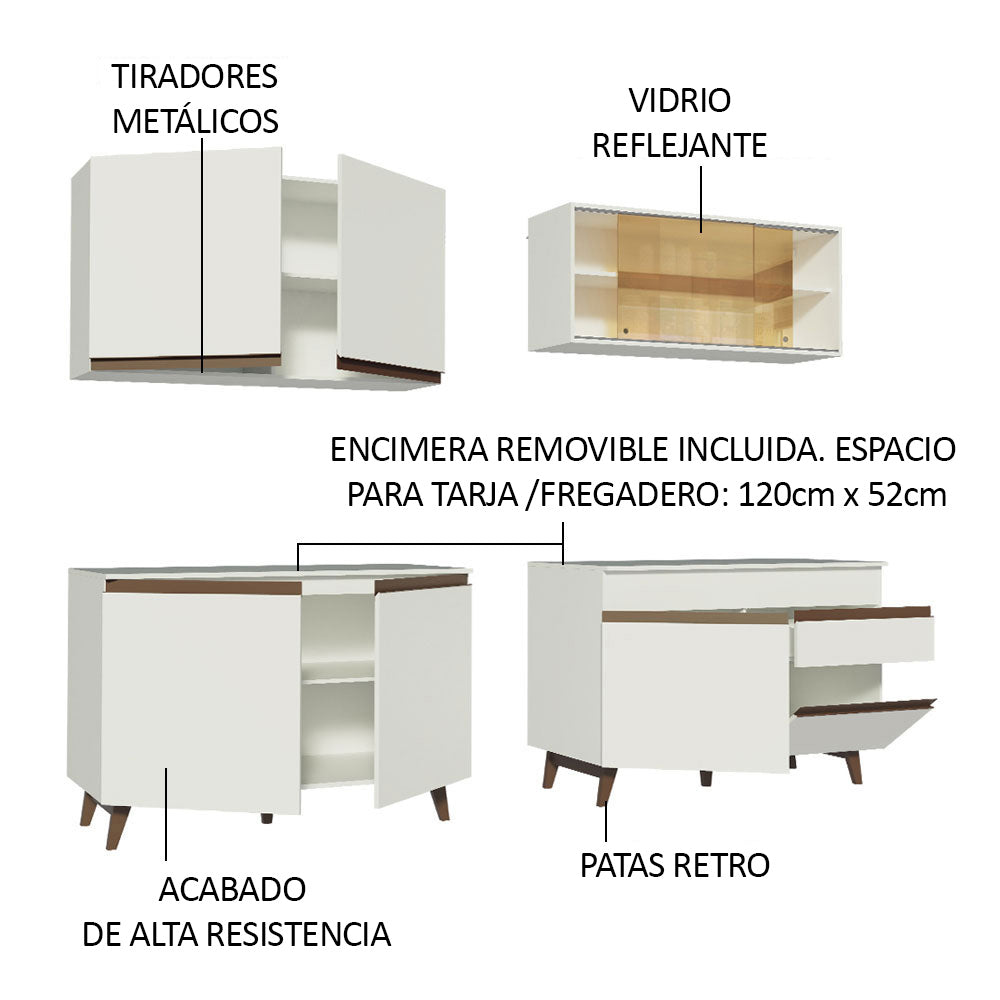 Combo completo de Cocina Madesa Reims 240cm BB 01