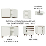 Combo completo de Cocina 250cm Blanco Reims Madesa 01