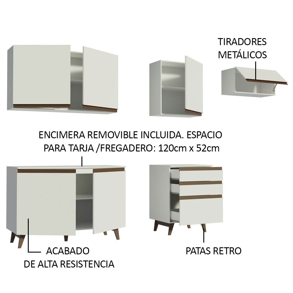 Combo completo de Cocina Madesa Reims 250cm BB