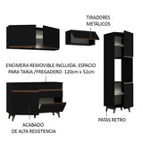 Combo completo de Cocina 250cm Negro Reims Madesa 06