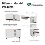 Combo Completo de Cocina 250 cm 6 Puertas 3 Cajones Blanco Reims Madesa