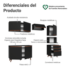 Combo Completo de Cocina 250 cm 6 Puertas 3 Cajones Negro Reims Madesa
