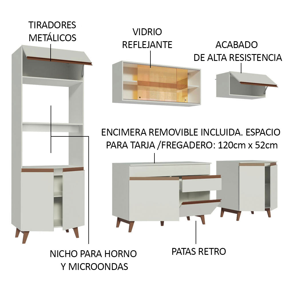 Combo completo de Cocina 260 cm Reims Blanco 02