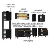 Combo completo de Cocina 260cm Negro Reims Madesa 04