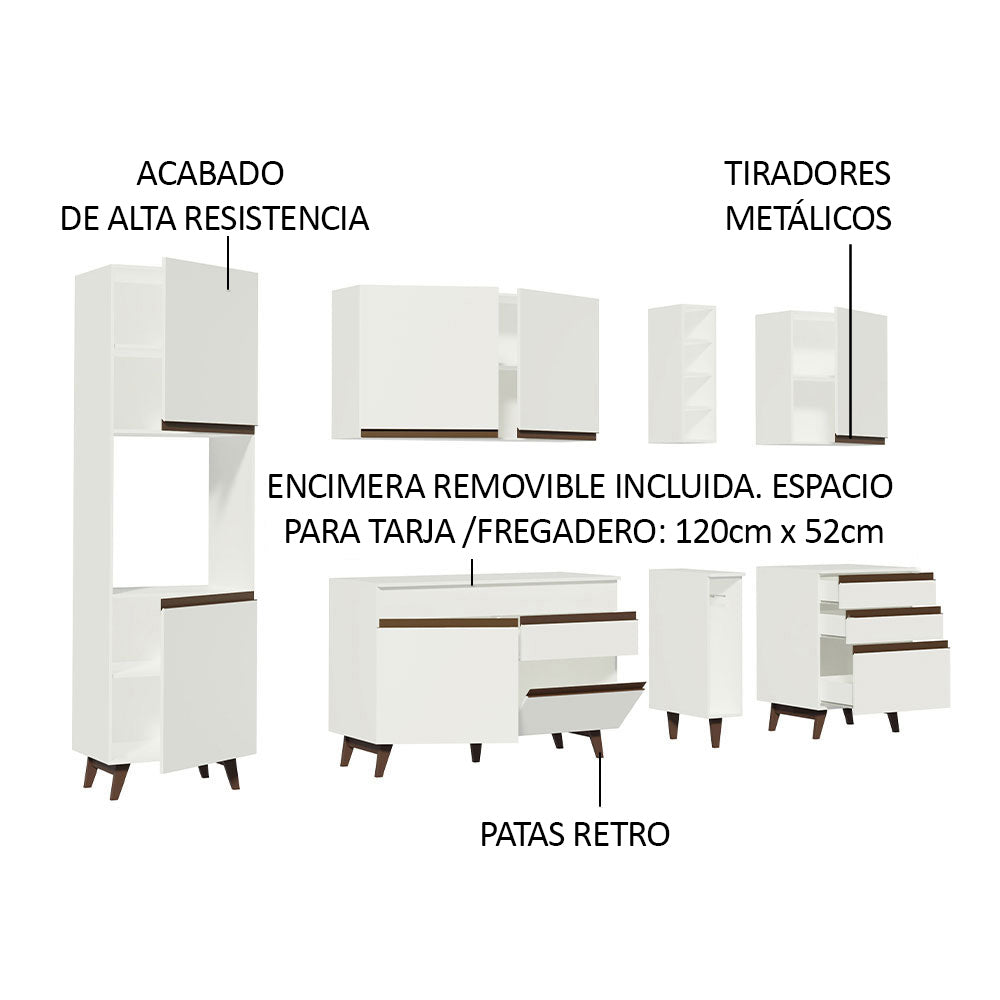 Combo completo de Cocina 260cm Blanco Reims Madesa 05