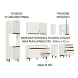 Combo completo de Cocina 260cm Blanco Reims Madesa 05