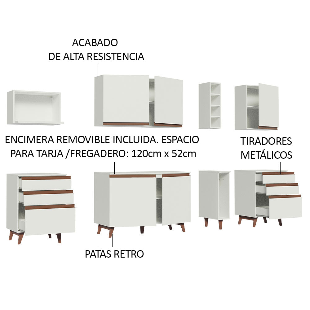 Combo completo de Cocina Madesa Reims 260cm BB 06