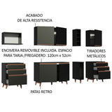Combo completo de Cocina Madesa Reims 260cm NM 06