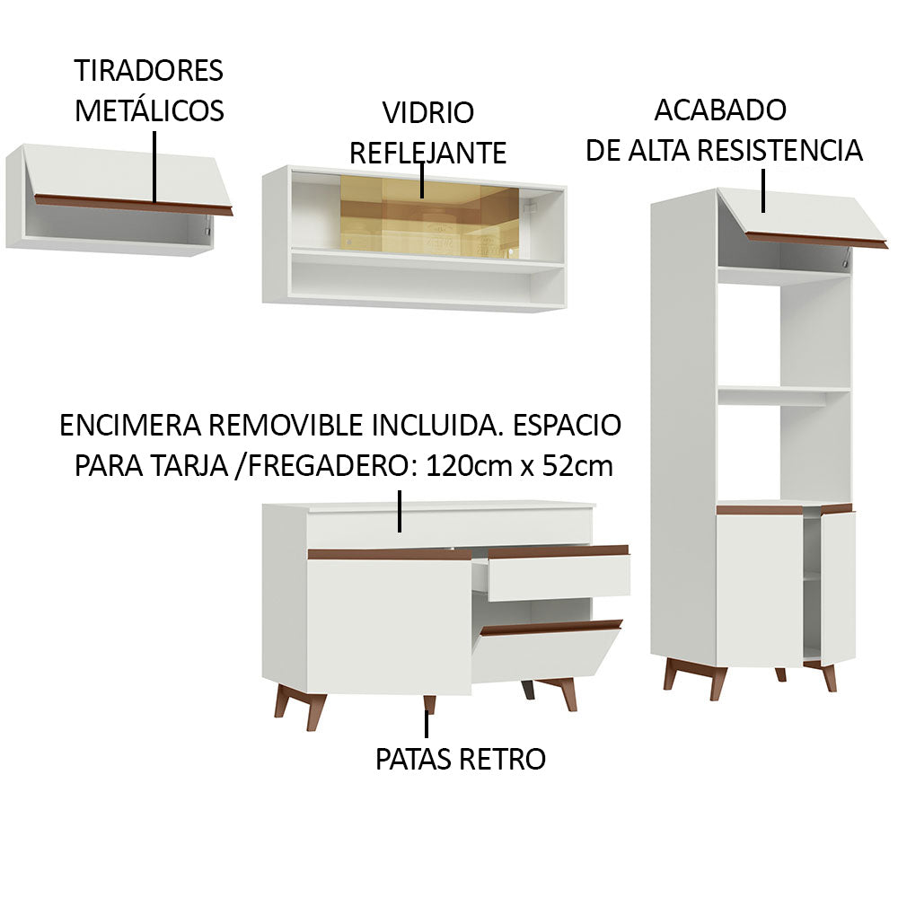 Combo completo de Cocina Madesa Reims 260cm BB 07